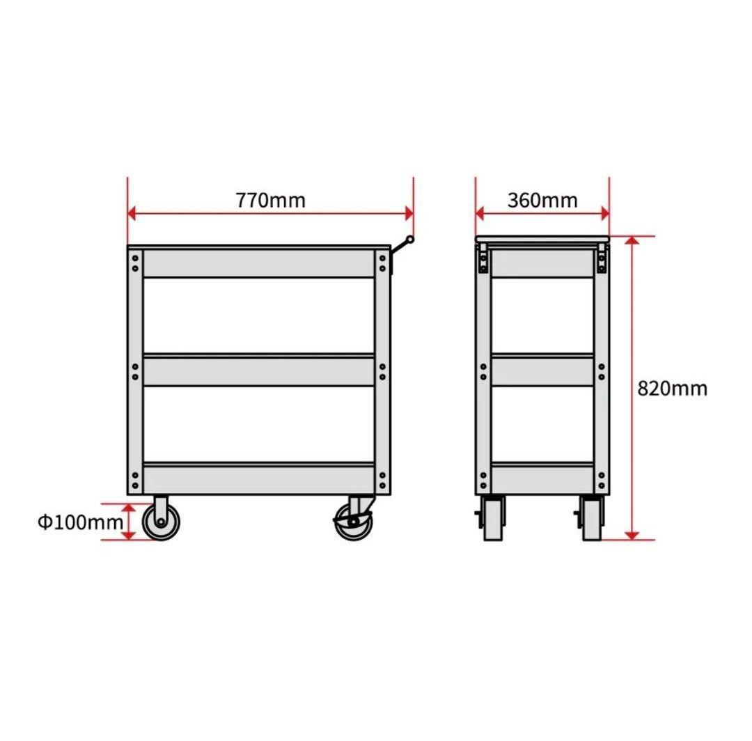 ASTRO PRODUCTS アストロプロダクツ ツールワゴン 3段 TW848