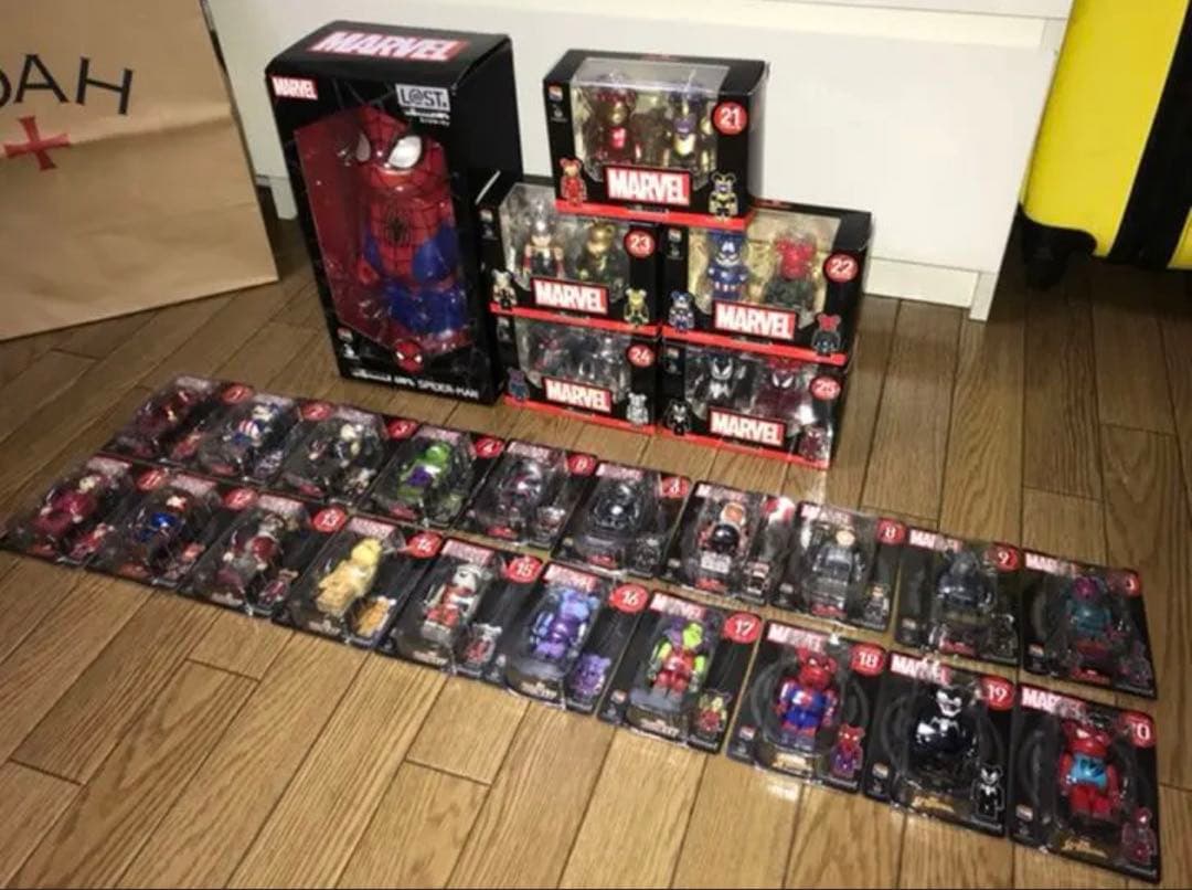 BE@BRICK X MARVEL ハッピーくじ コンプリートセット  計26点