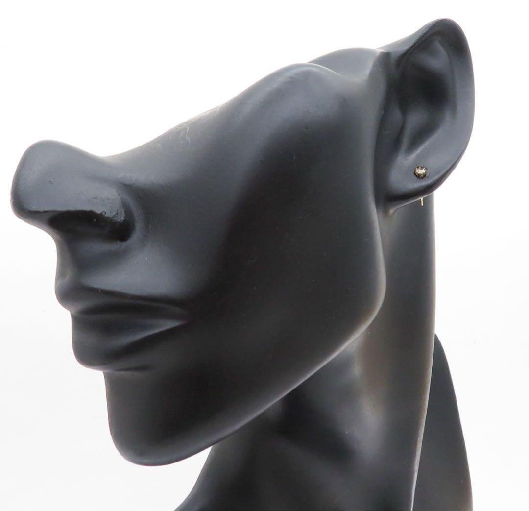 g*a様 K18YG ブラウン天然ダイヤモンド計0.2ctピアス　各0.1刻印