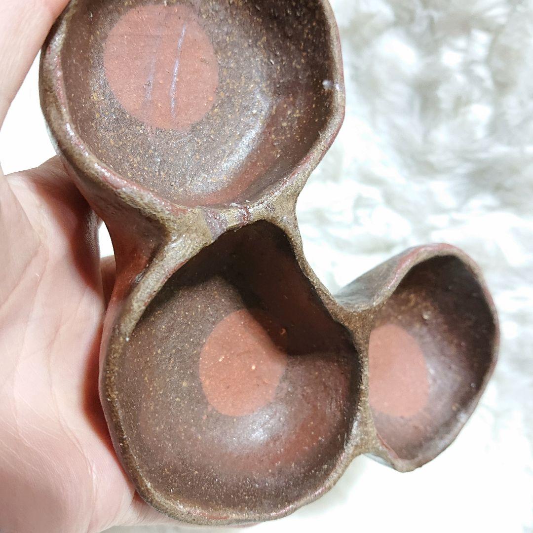 【2419】三連鉢…備前焼