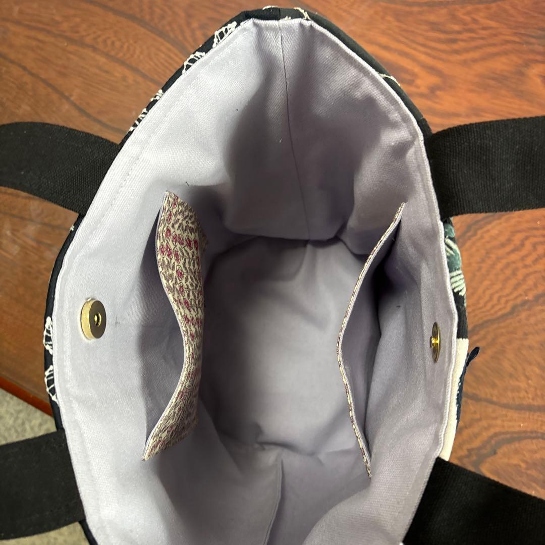 ☆ミナペルホネンハンドメイド♡バケツバッグネイビー系