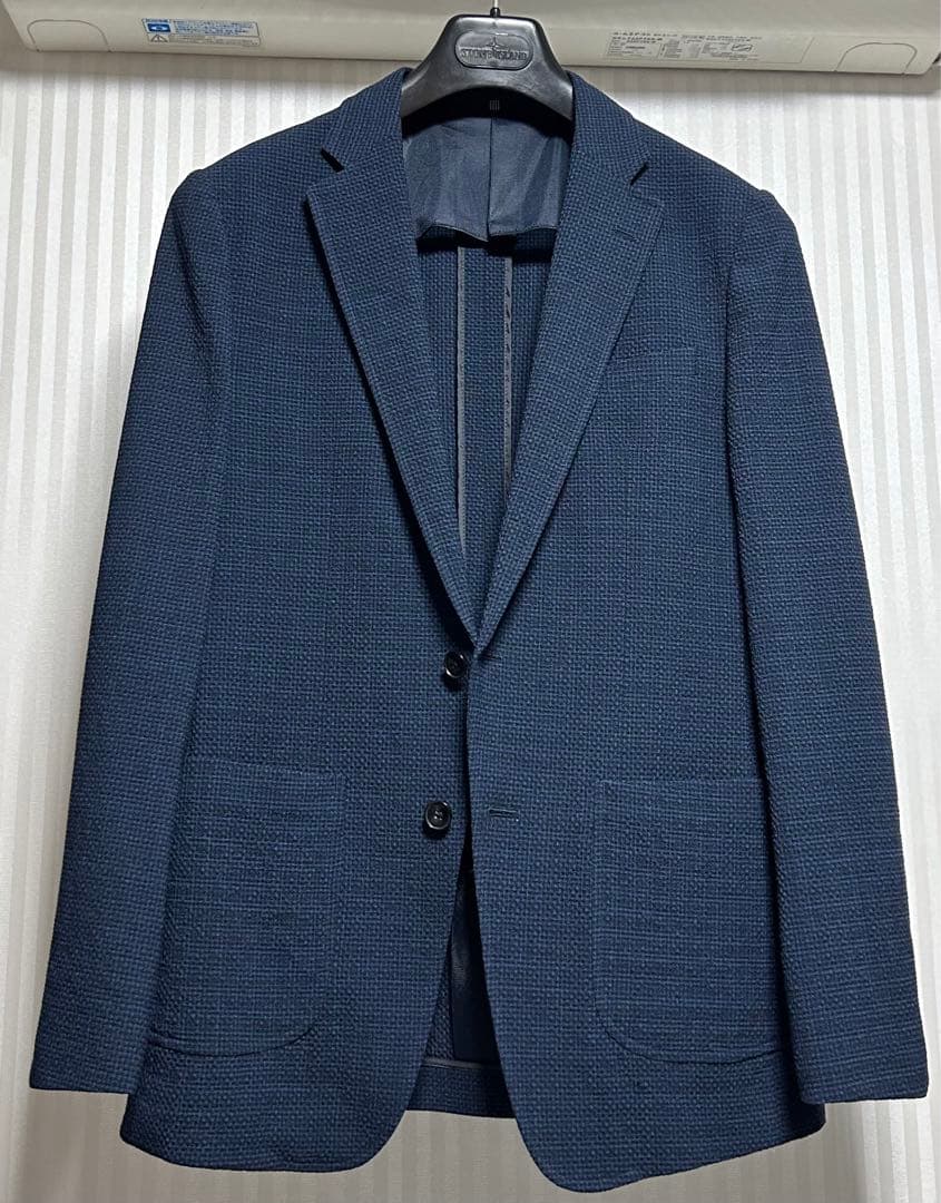 【未使用】4S スーツセレクト　セットアップ　ネイビー×チェック Y6