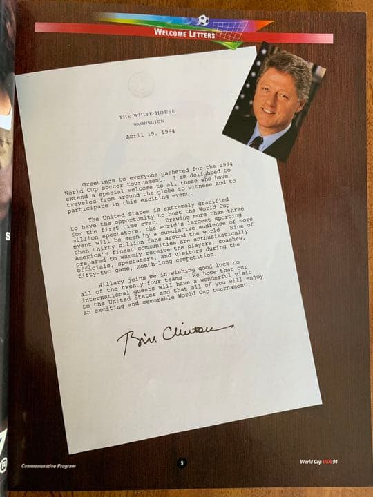 入手不可能！World Cup USA 94 公式プログラム