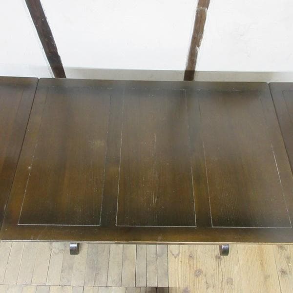 イギリス アンティーク 家具 ダイニングテーブル ドローリーフ 英国 6671d