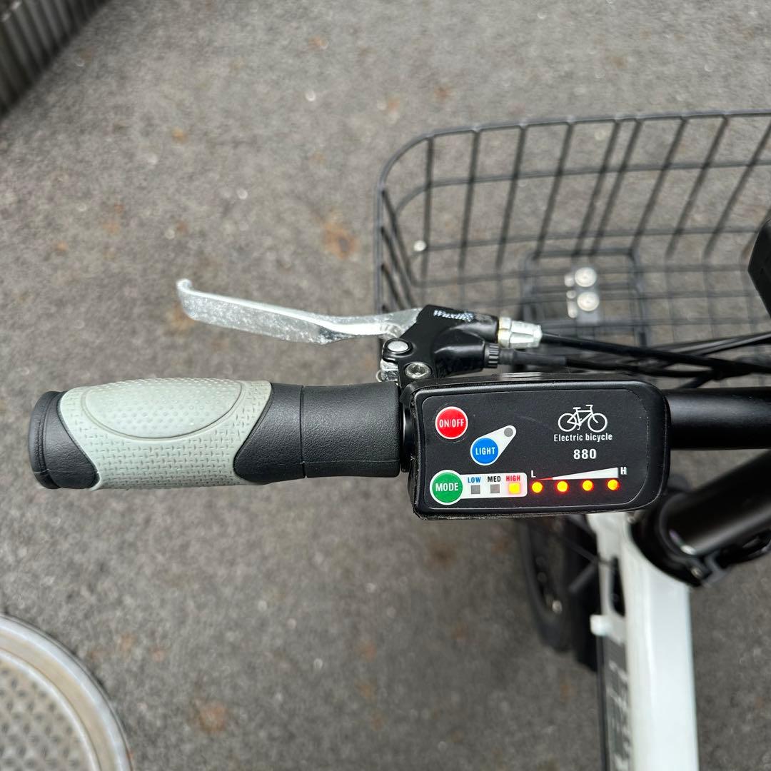 とび　電動アシストバイク　baron バロンX20 ホワイト