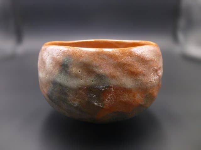 楽吉左衛門　七代　長入　赤茶碗／銘「月桂」／裏千家八代　又玄斎一燈極め箱