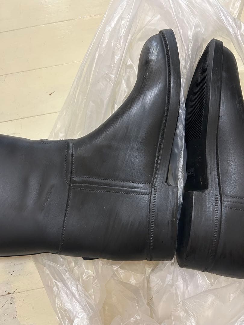 AIGLE エーグル　ブラックロングブーツ　長靴　ジョッキーブーツ