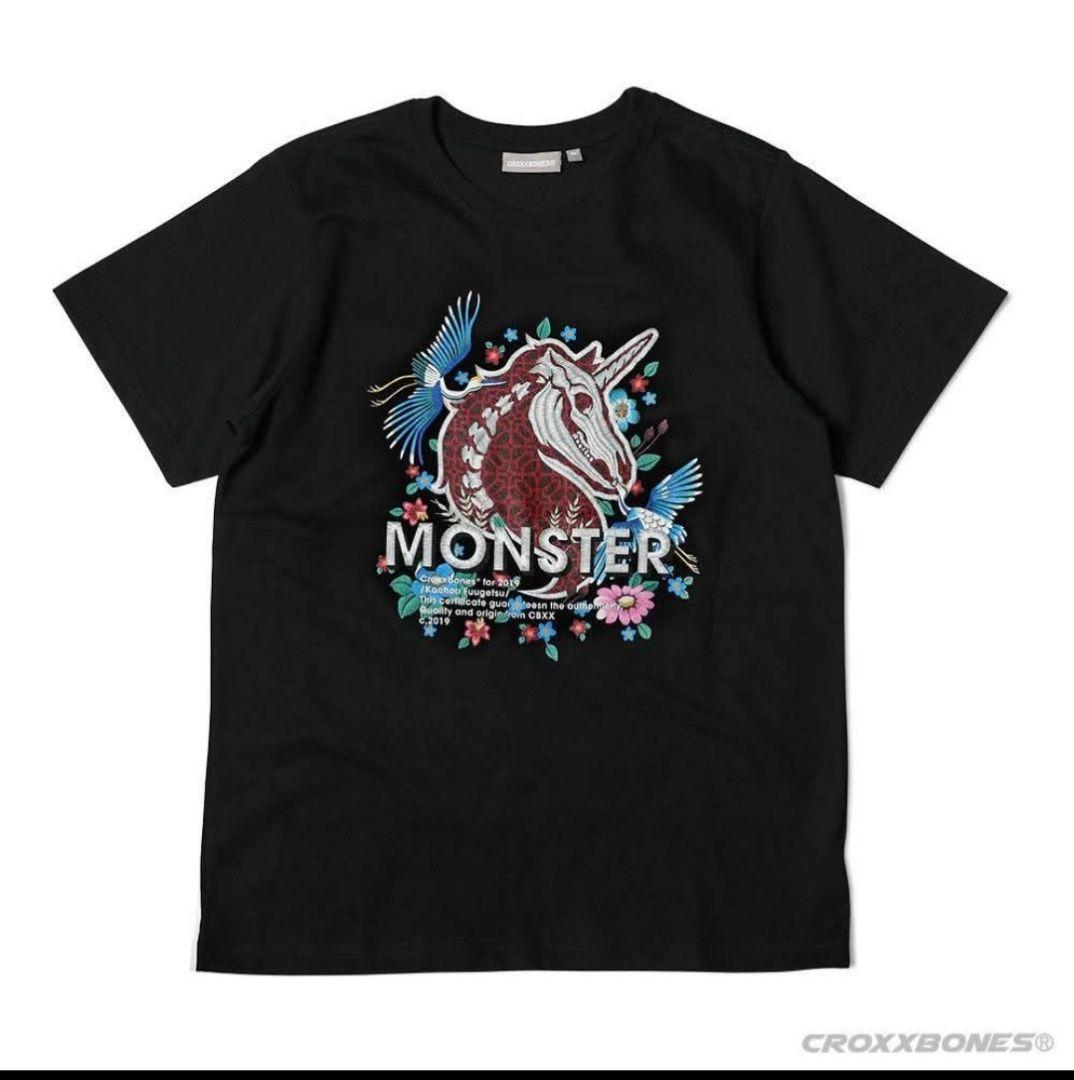 全新☆STAYREAL CROXXBONES x 怪獸花鳥風月L寸短T☆附徽章