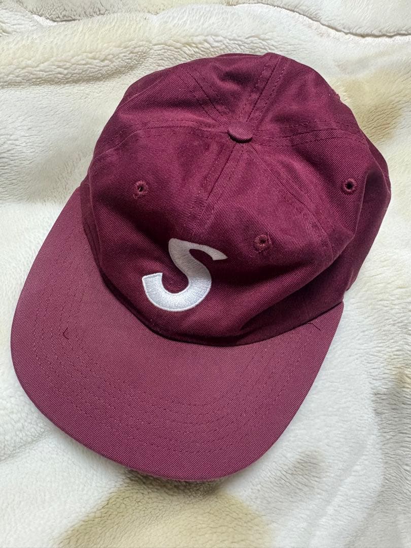 SUPREME バーガンディ キャップ シュプリーム stussy S 赤 紫
