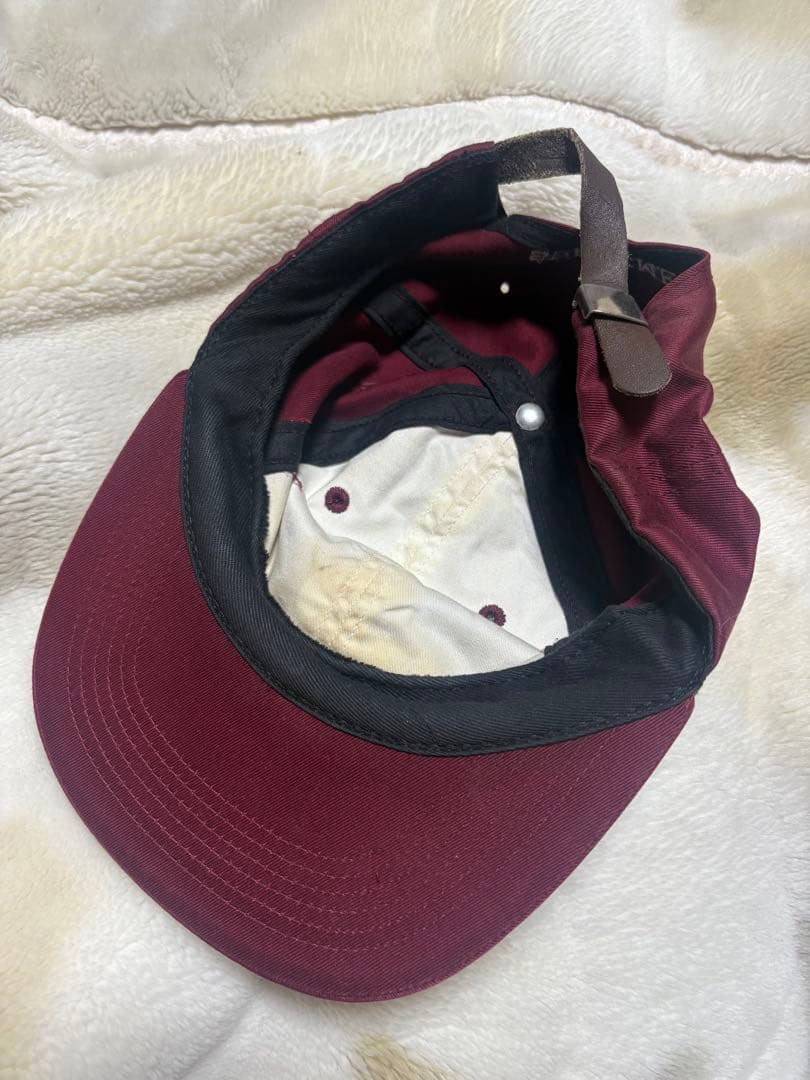 SUPREME バーガンディ キャップ シュプリーム stussy S 赤 紫