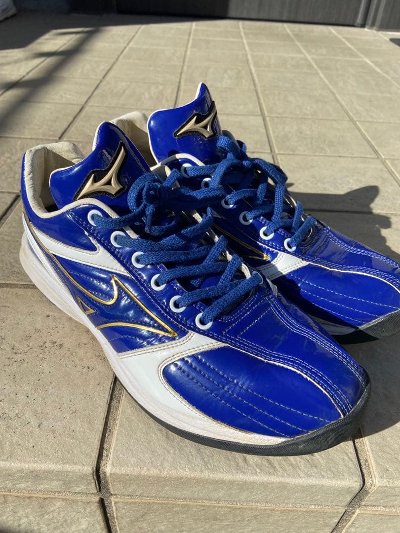 Mizuno トレーニングシューズ 青/白/金