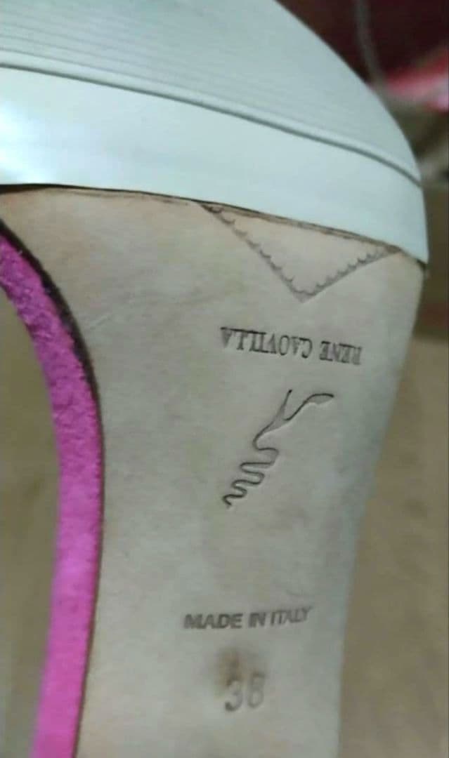 レネ カオヴィラ サンダル 38 ビジュー スワロ ピンク