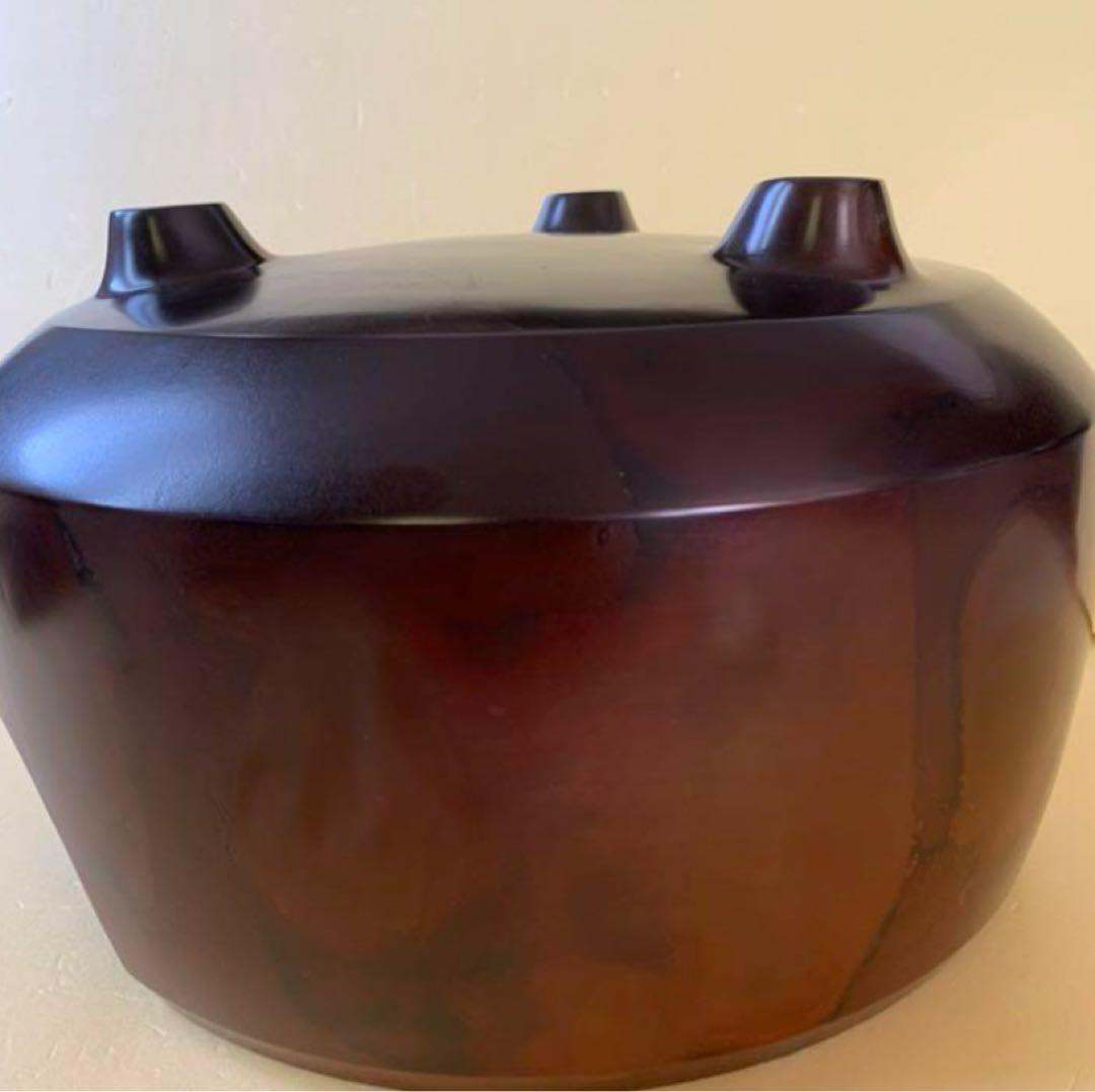 風炉　面取り風炉　寛斉作　寛斎作　共箱　茶道具　裏千家　おまけ（塗板）