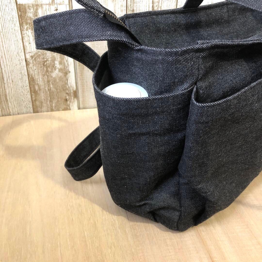 ひめ　トートバッグ　ハンドメイド 2個セット　①黒×AG②黒×S