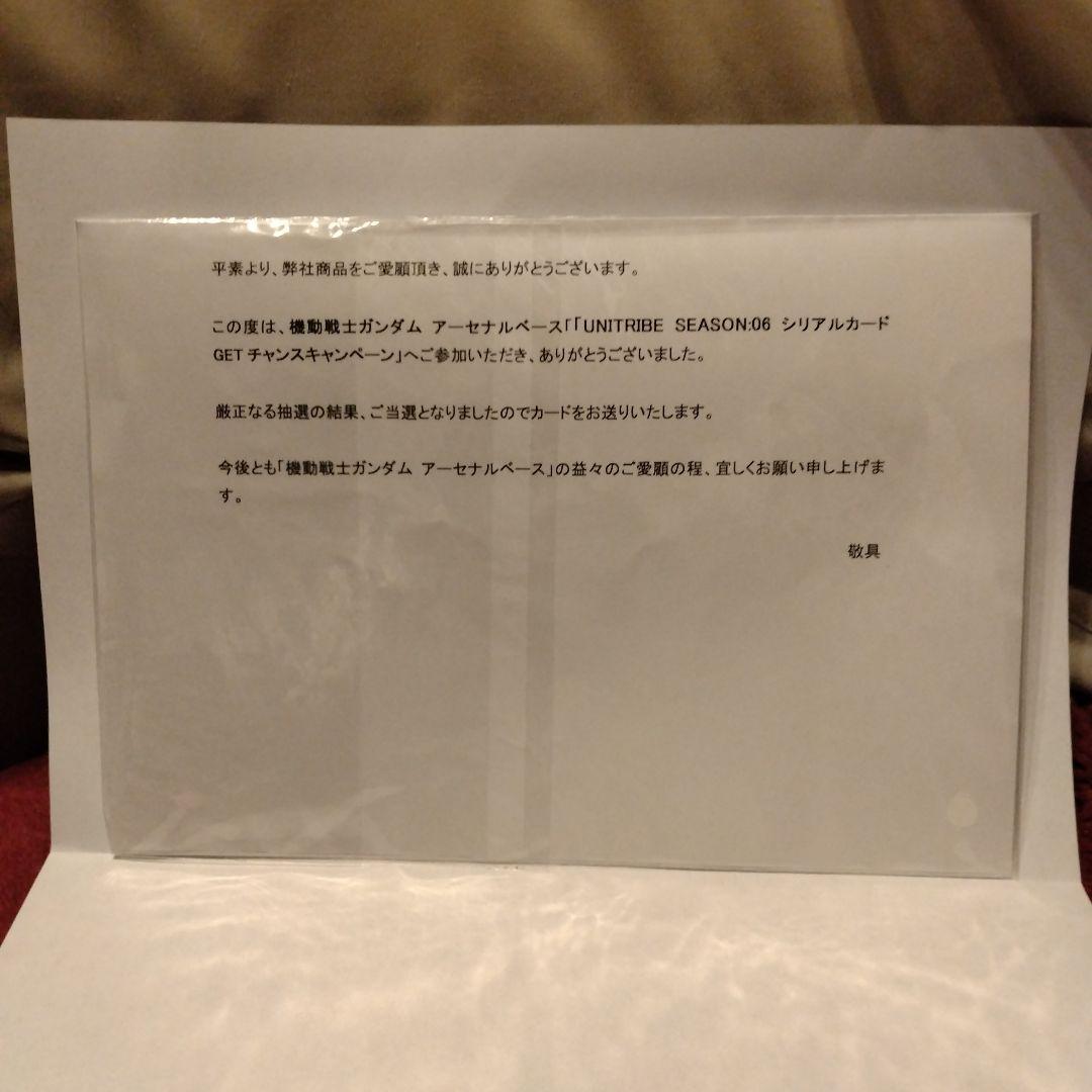 シリアルナンバー入り限定プロモーションカード　ガンダム　キャリバーン