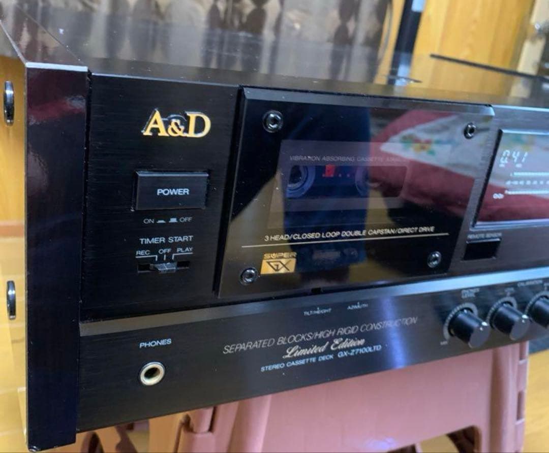 【中古】A&D GX-Z7100LTD 3ヘッドカセットデッキ 限定版リモコン付