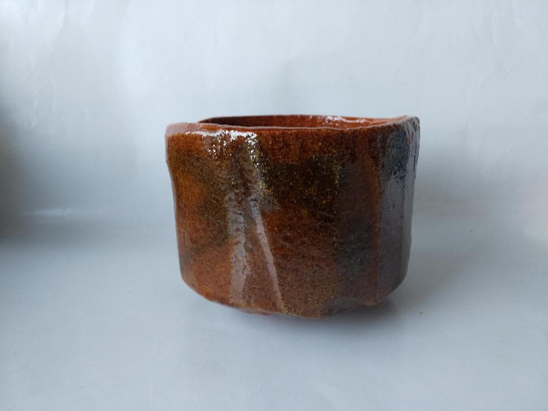 佐々木昭楽 飴楽 楽茶碗 楽焼 鶴の絵 共箱 共布 茶碗 茶道具 抹茶碗 新品