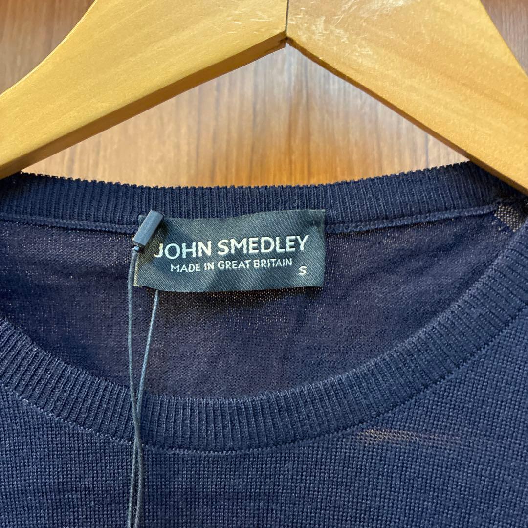 新品未使用　ジョンスメドレー　ウール　MARCUS　サイズS　紺色