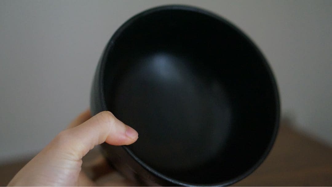 合鹿椀 天然木 削り出し 黒漆 木製漆器　拭き漆