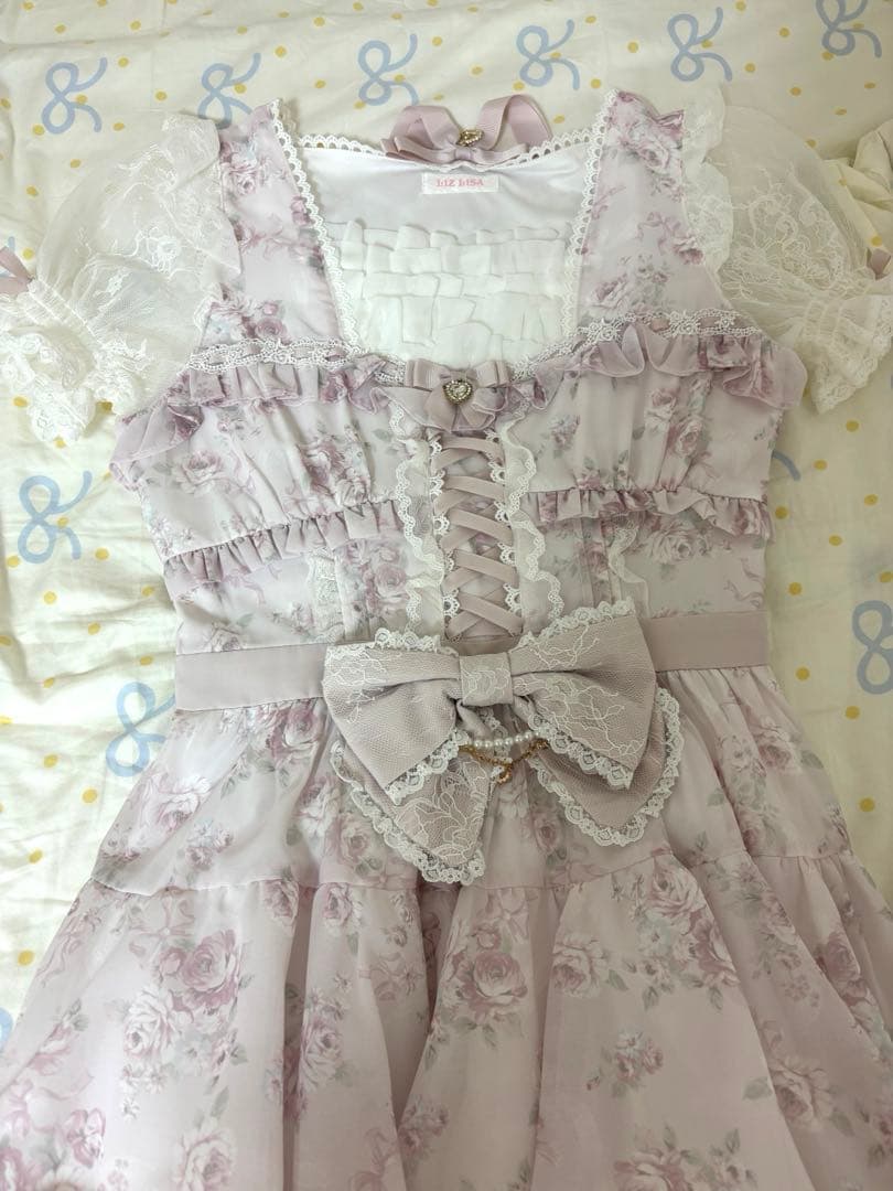 LIZLISAリズリサ ローズリボンシフォンワンピース