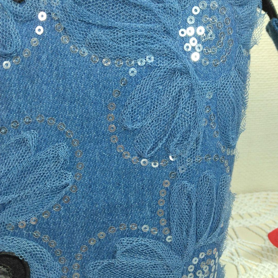 専用　最終お値下げ＊刺繍付ワイヤー口バッグ＊ロラライハリス