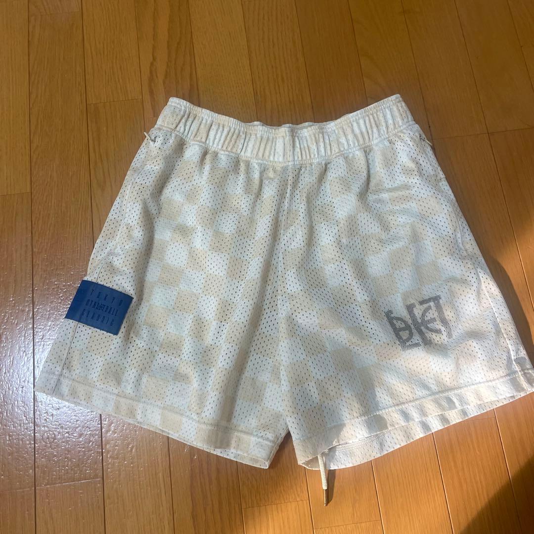 ボーラホリックasics メッシュパンツ クリーム色