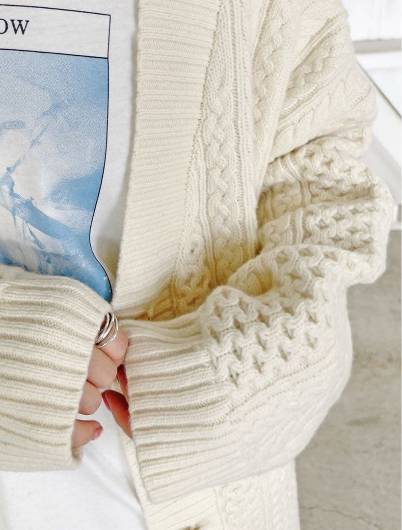 スピックアンドスパン ハミルトン ウールニット カーディガン