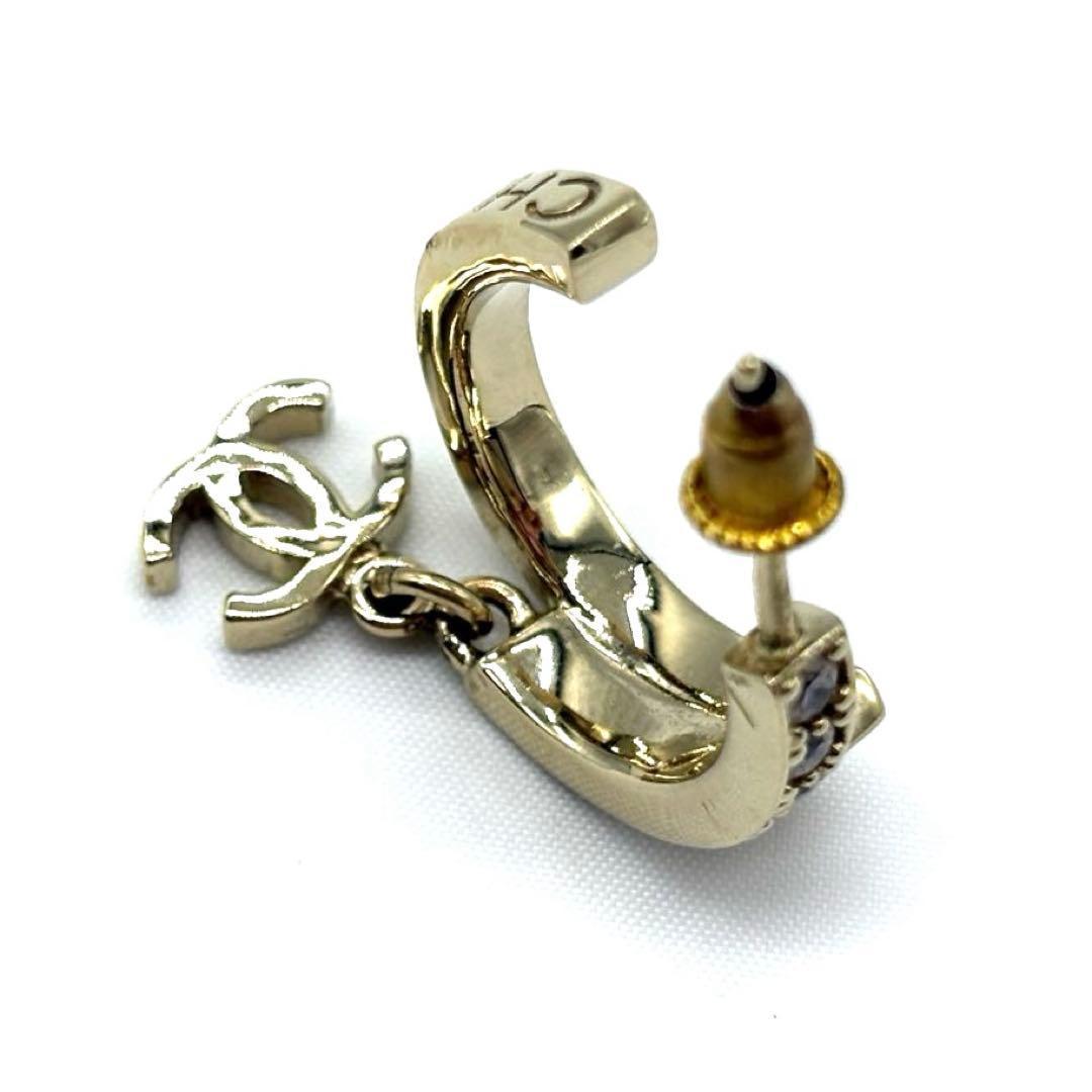 希少♡正規品 CHANEL ココマーク ラインストーン ピアス ゴールド 片耳