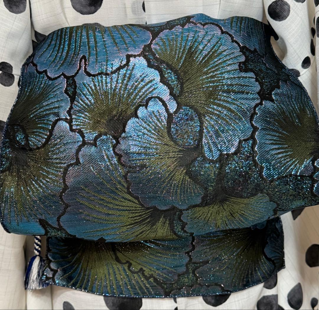 なの　大人兵児帯【ブルーコンパクタ】【夢想花】セット