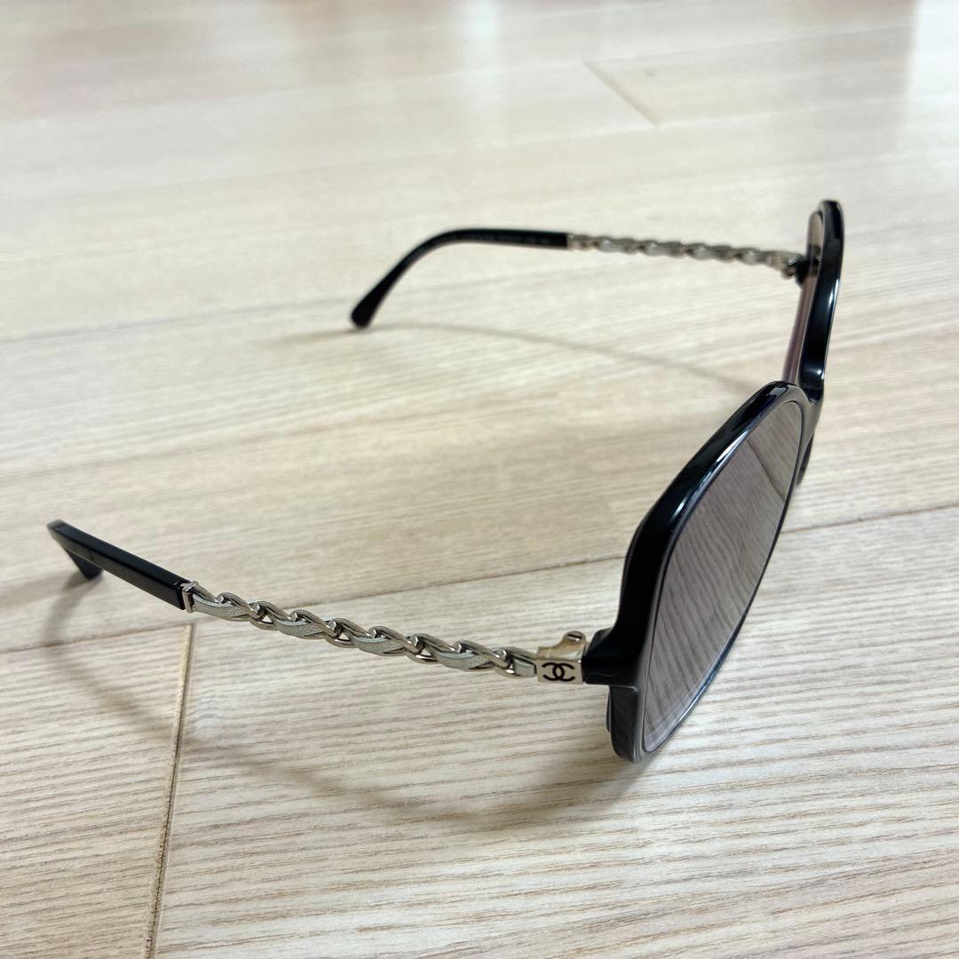 ★CHANEL★シャネル★サングラス ココマーク チェーン シルバー✖️黒