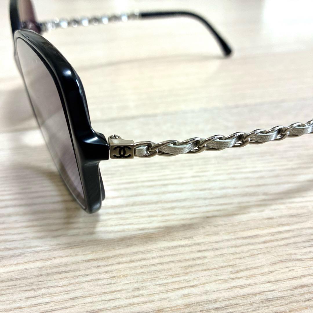 ★CHANEL★シャネル★サングラス ココマーク チェーン シルバー✖️黒