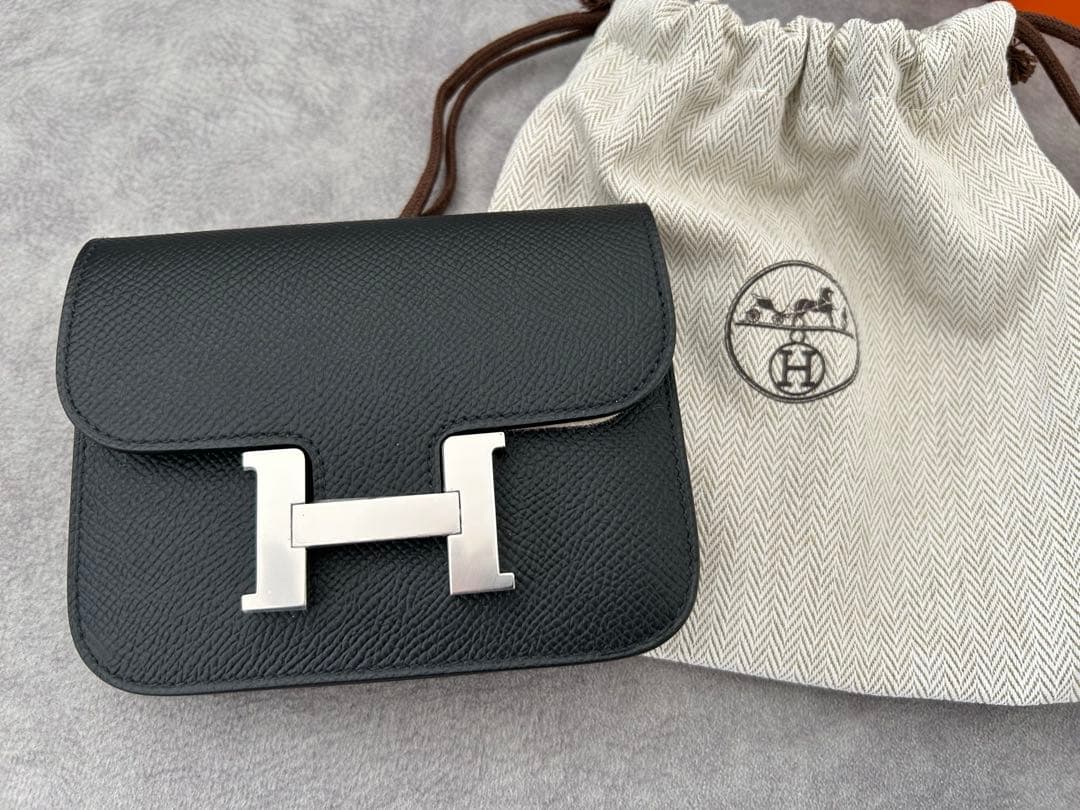 新品未使用 正規品 エルメス コンスタンス スリム 黒 ブラック　K刻印