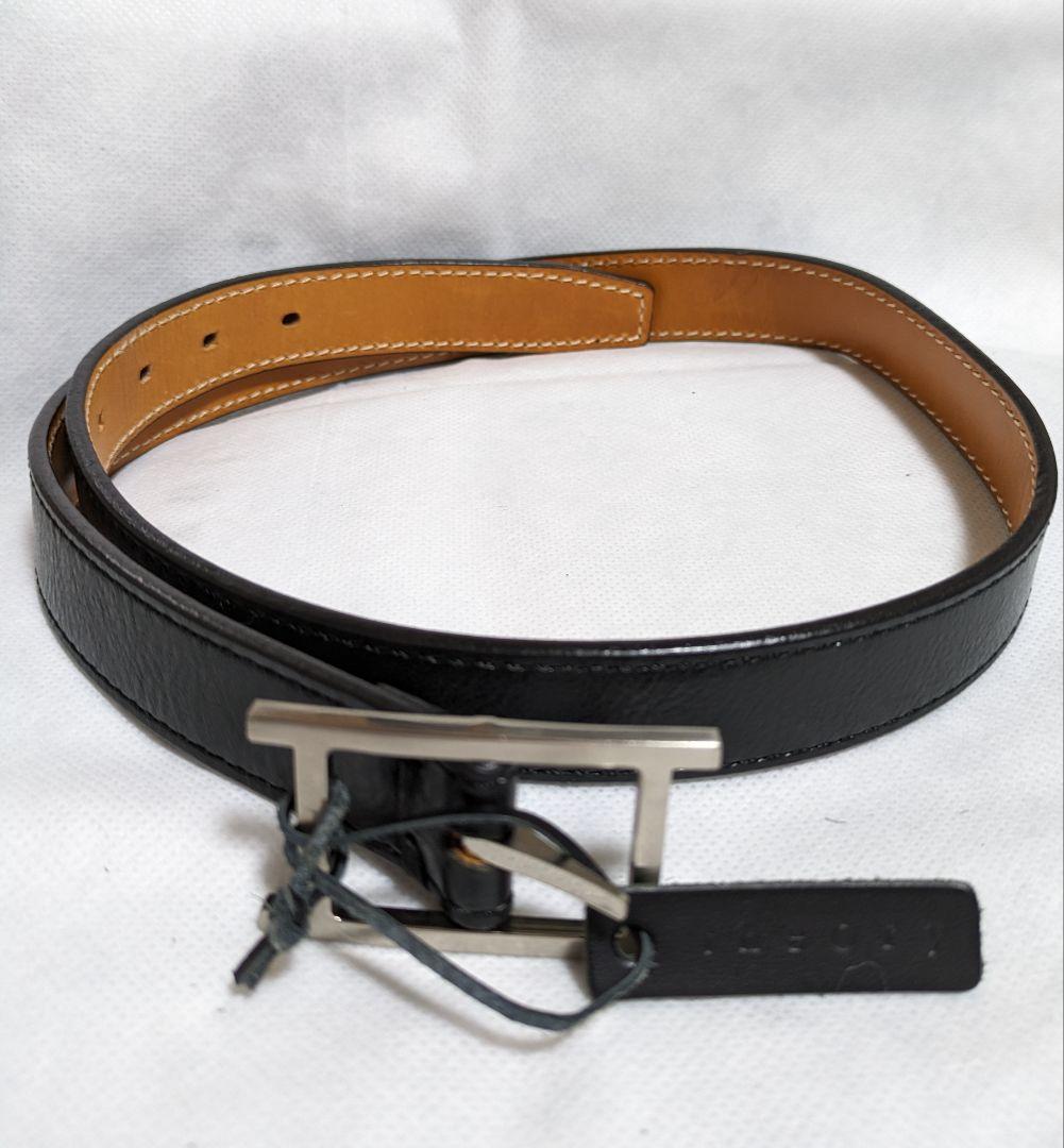 Theory 黒 レザーベルト「未使用品」「最終価格」