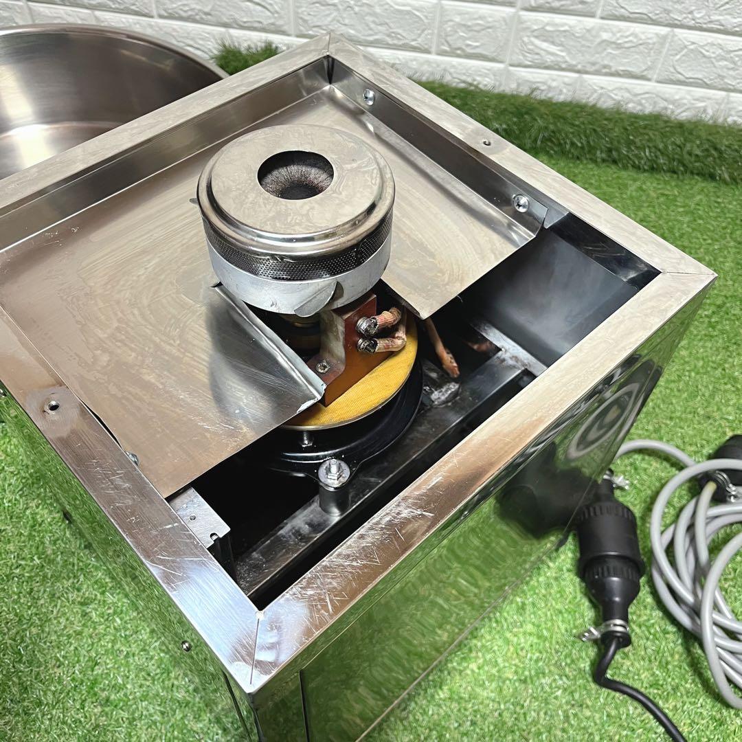 美品 わたあめ機 ステンレス製 200V 動作確認済 簡易清掃済 綿菓子棒付き