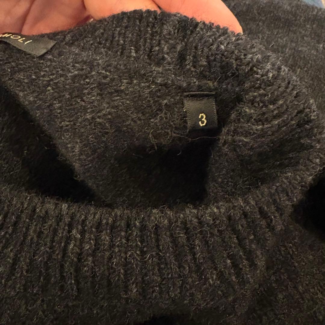COMOLI 22AW ラムズウールクルーネックニット size3 美品