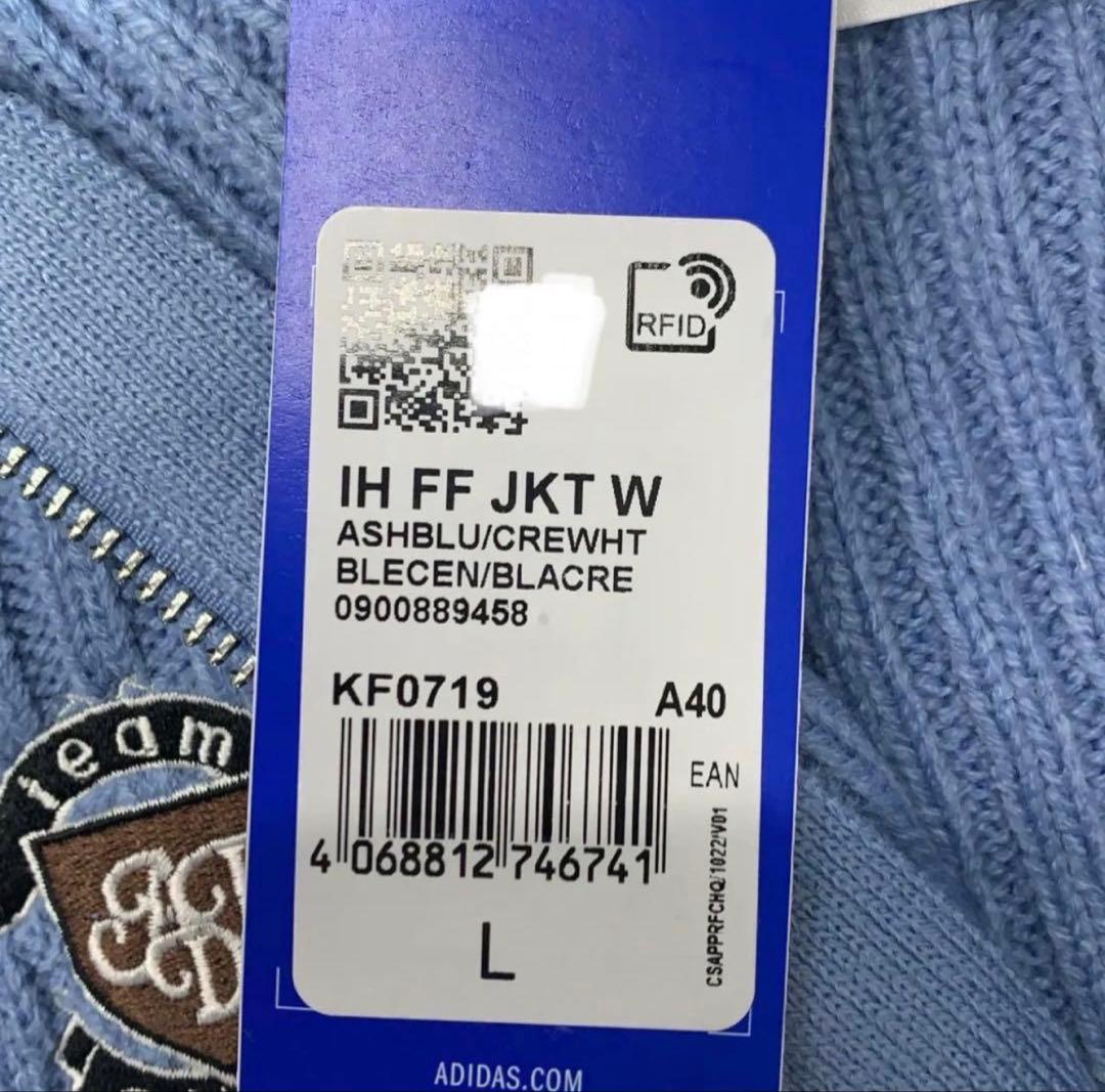 海外限定M Adidasジップアップ ニットジャケット KF0719