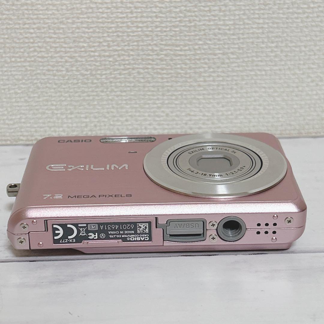 【美品】　CASIO EX-Z77 コンパクトデジタルカメラ　ピンク　動作OK