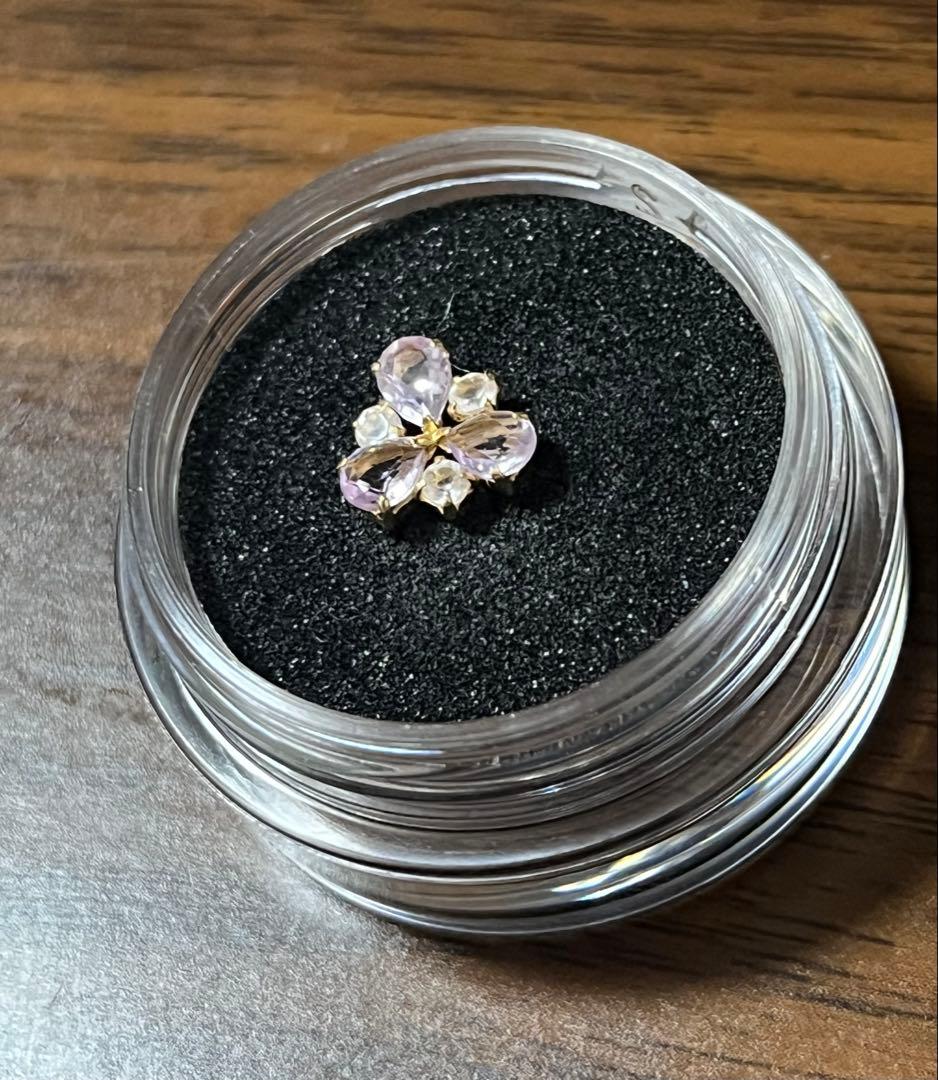 picollet ライトアメシスト ピアス k18 ピコレ