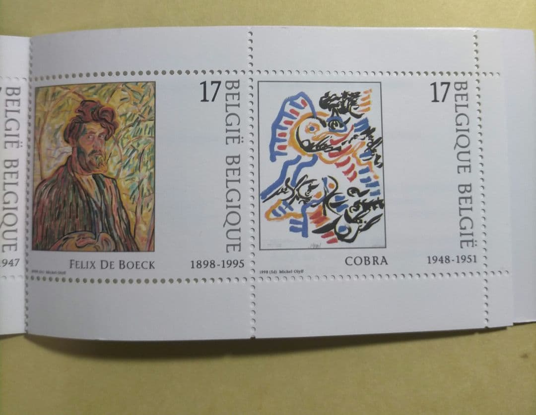 1553 外国切手 ベルギー 美術館開館200周年 ベルギー美術作品 切手帳