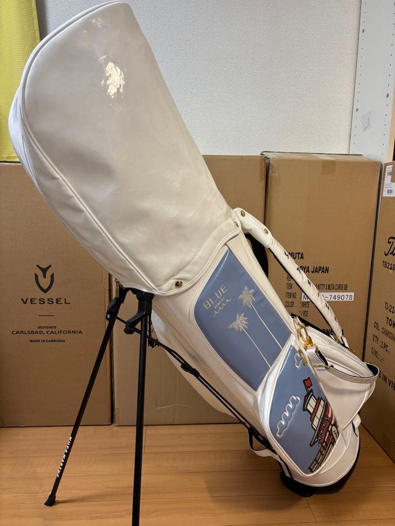 muta MARIN ムータマリン エナメル スタンドキャディバッグ 灯台 美品