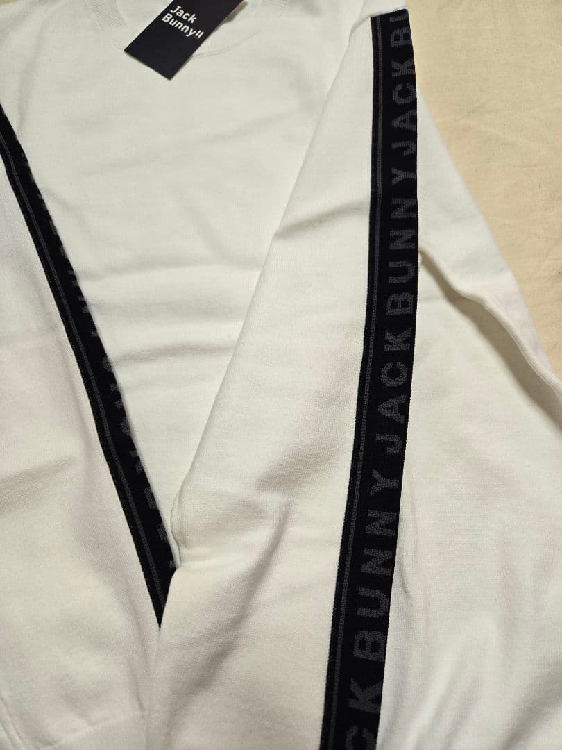 ホワイト　セーター　6 サイズ LLジャックバニー メンズ　ゴルフ　ウェア