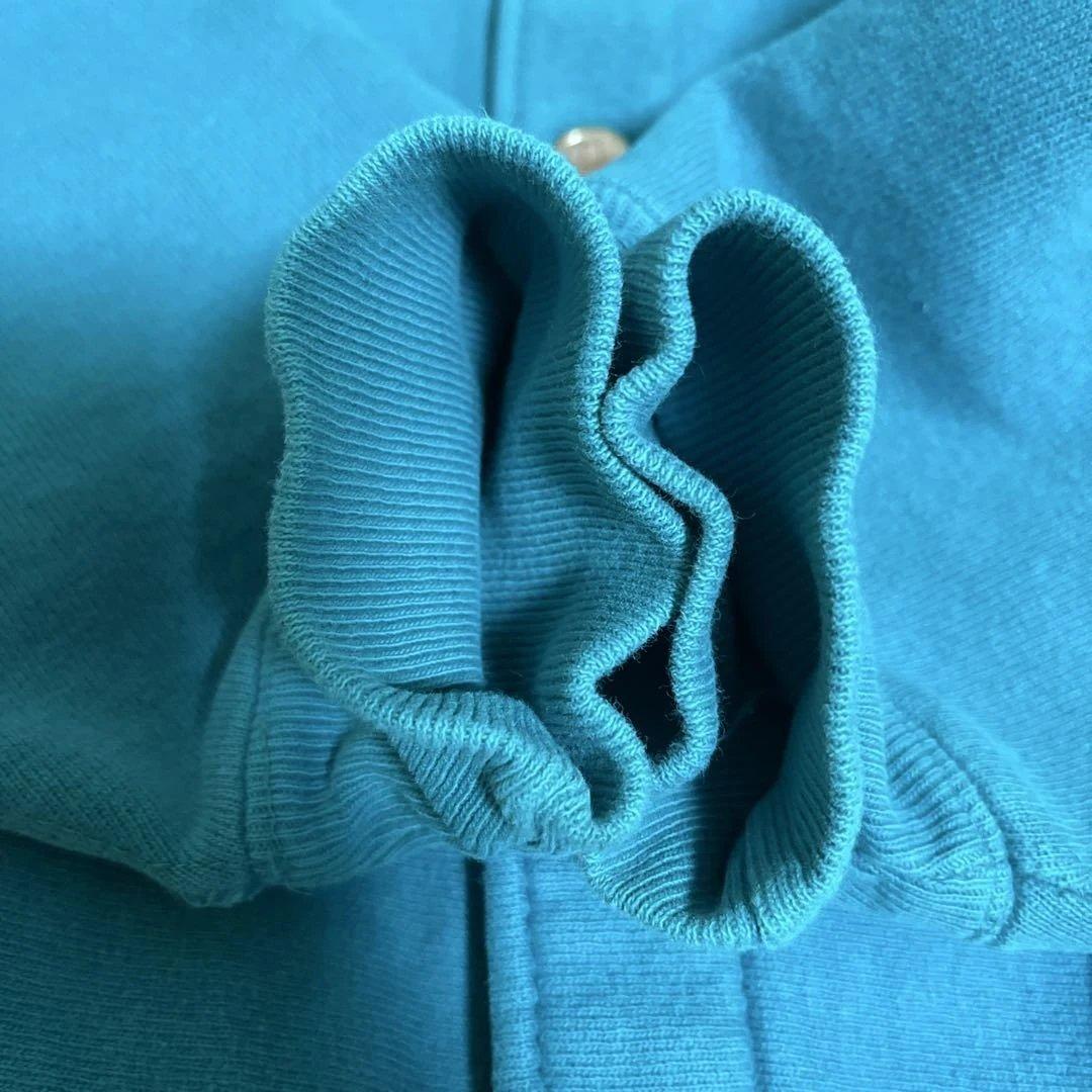 90s Champion リバースウィーブ スナップカーディガン ターコイズ