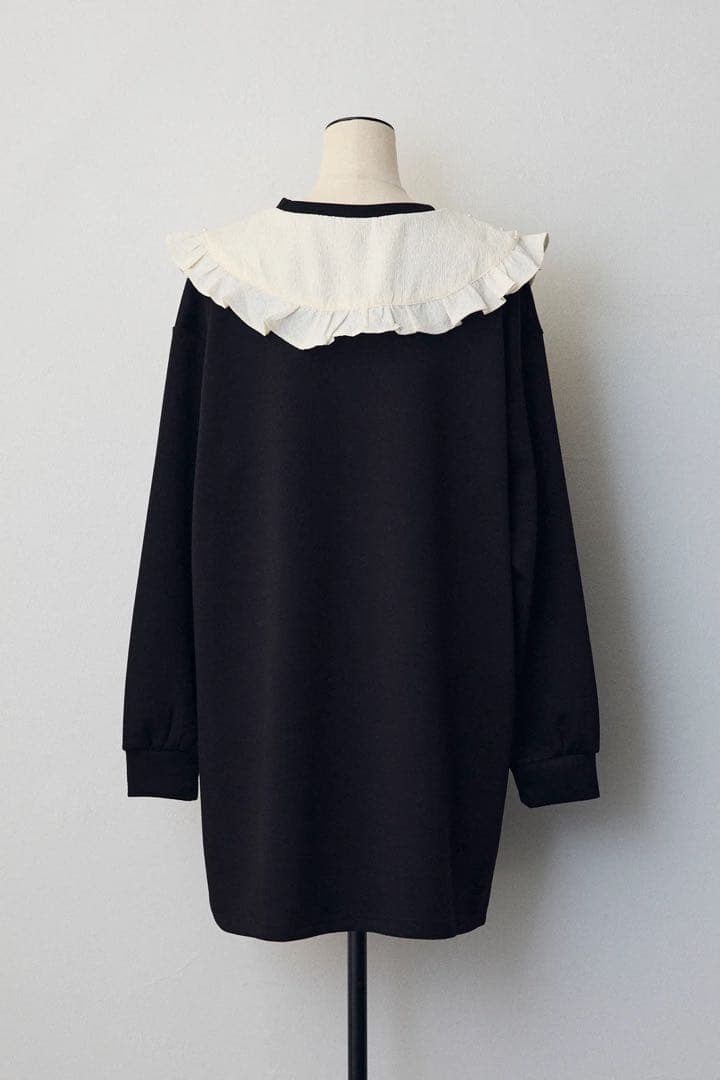 frene パールフラワーBIGカラースウェットワンピ