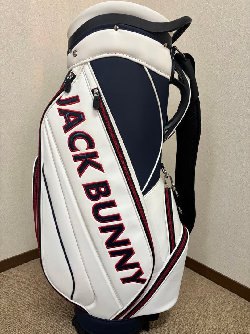 JACK BUNNY キャディバッグ ホワイト/ネイビー