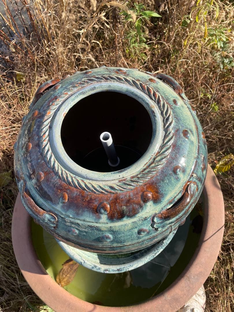 メダカ鉢　蓮子鉢　オブジェ　ガーデニング　大型　　引き取りor相談