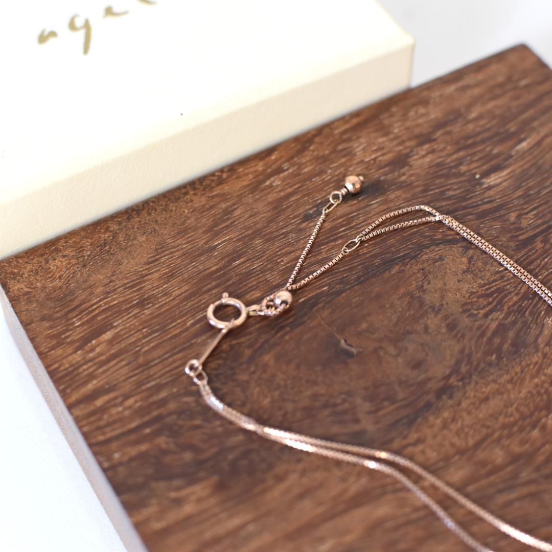 ◇agete◇アガット　アンクレット　Ｋ10　2連　ベネチアンチェーン