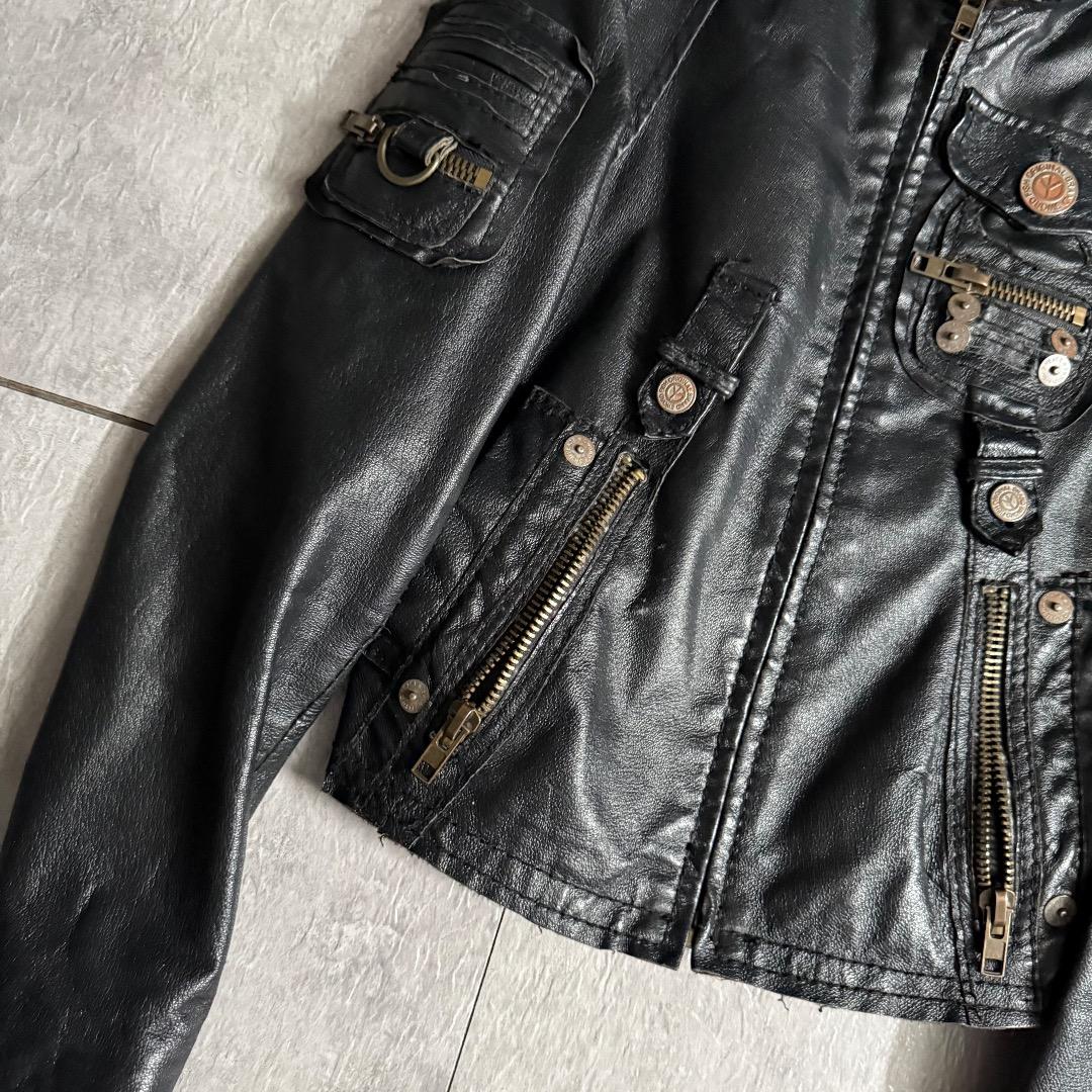 SWORDFISH シングルレザージャケット ギミック y2kグランジ 平成