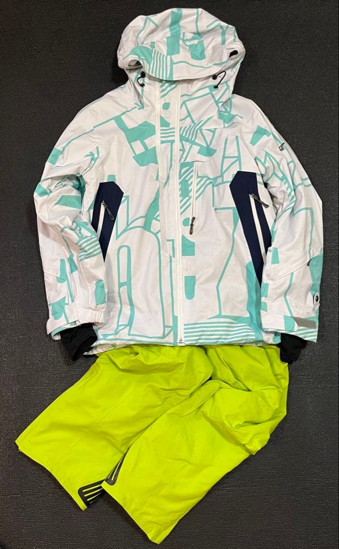 MIZUNO ミズノ スキーパンツ 蛍光イエロー　ブレスサーモ サイズL オマケ