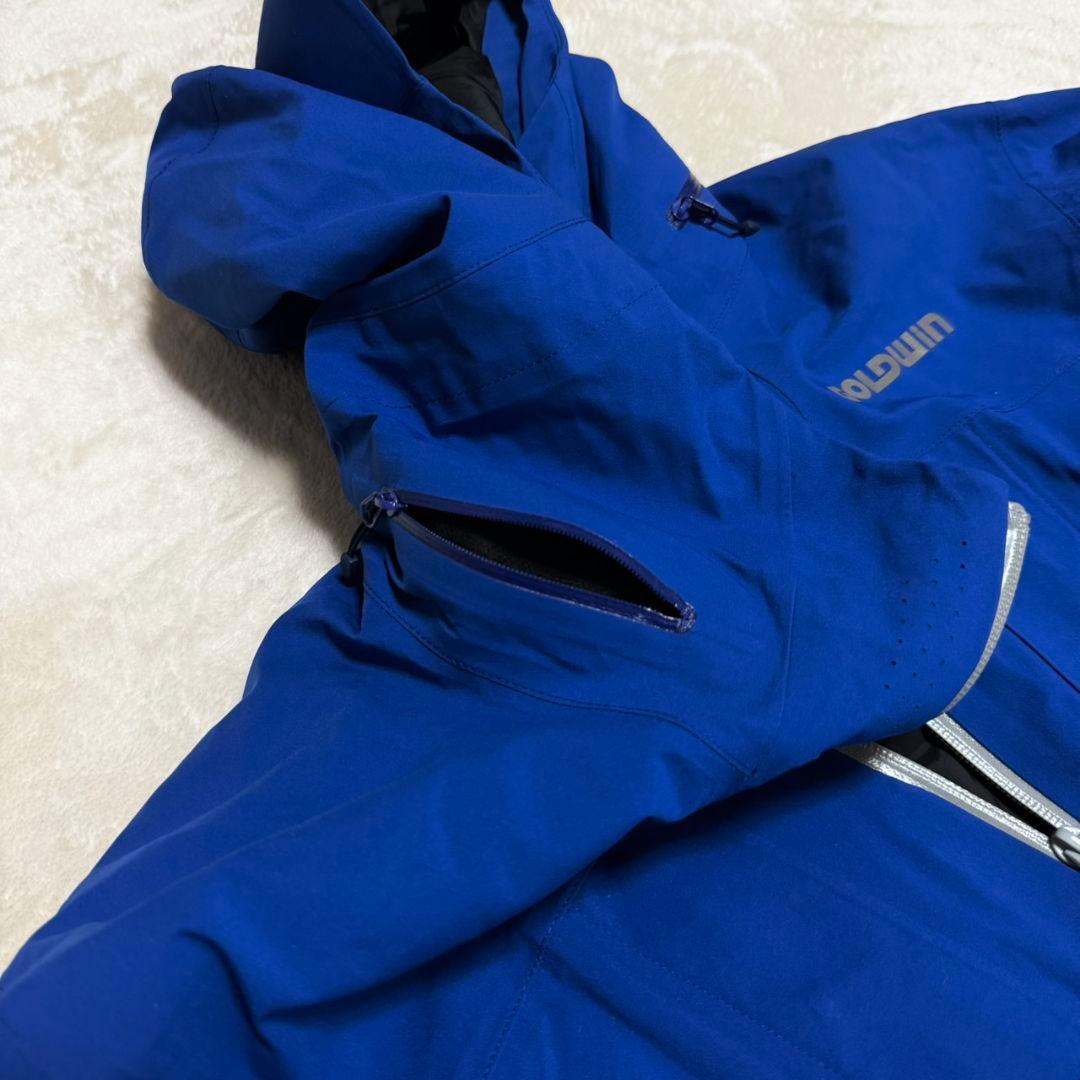 美品 GOLDWIN スキーウェア ゴアテックス 青 収納多数