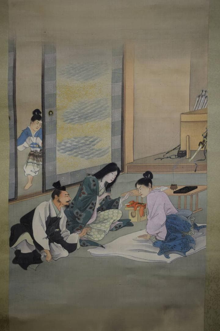 不詳/作者なし/人物図/布袋屋掛軸HG-671